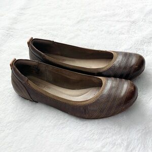 Timberland Earthkeepers Ellsworth Ballerina Brown Leather Flats, Size 9